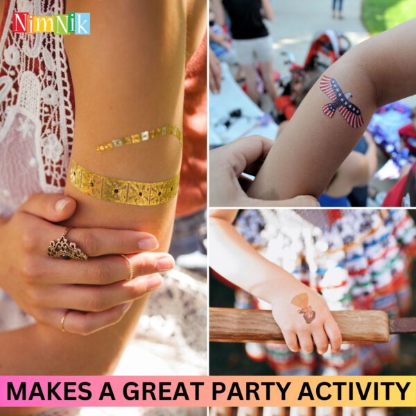 glitter tattoos for girls, temporary tattoos for kids nimnik